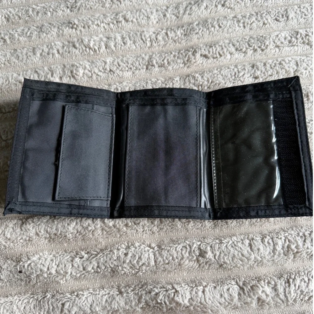Vintage Dick Tracy Disney RGA Black Nylon Tri-Fold Wallet Retro 90s Movie Promo